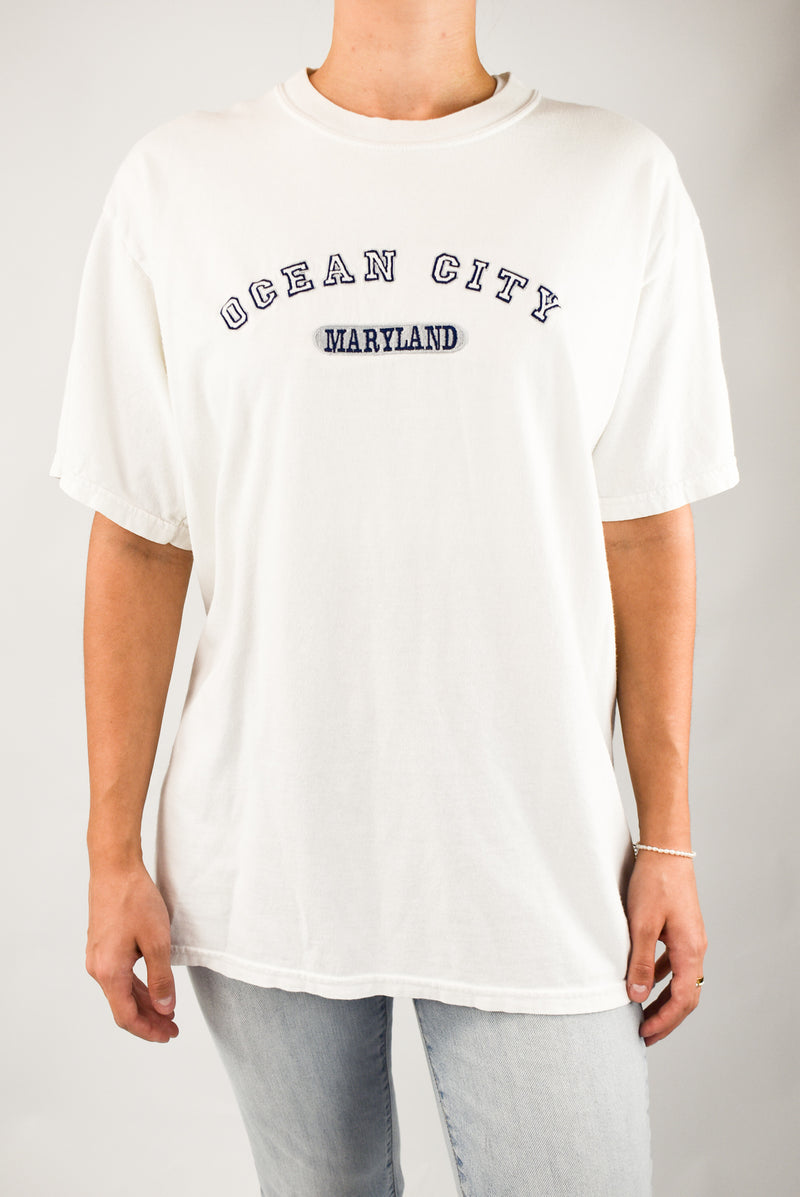 Ocean City White T-Shirt