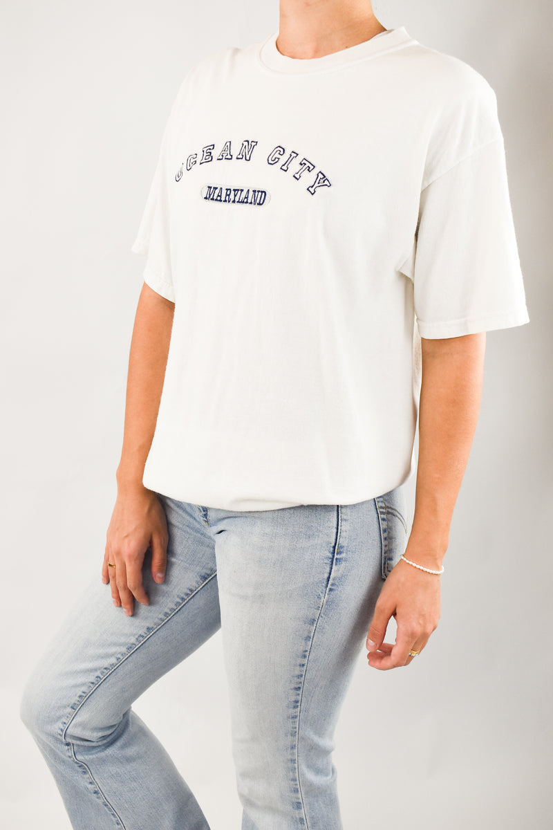 Ocean City White T-Shirt