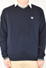 Navy V-Neck Sweater