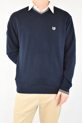 Navy V-Neck Sweater