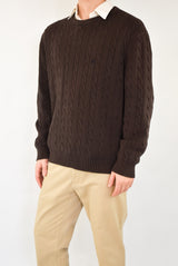 Brown Cable Sweater