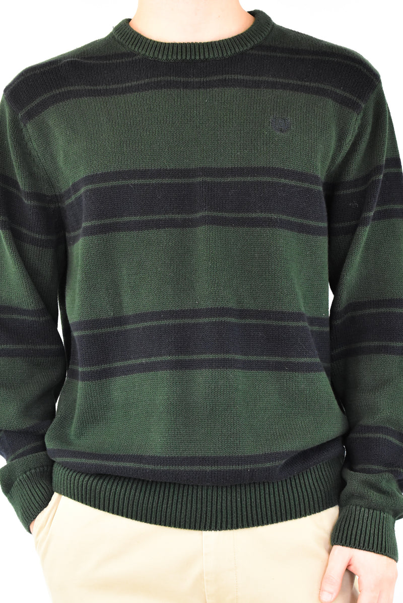 Forest Green Striped Sweater