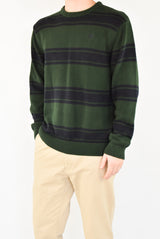 Forest Green Striped Sweater