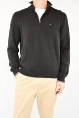 Black Quarter Zip Sweater