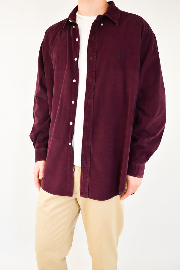 Burgundy Corduroy Shirt