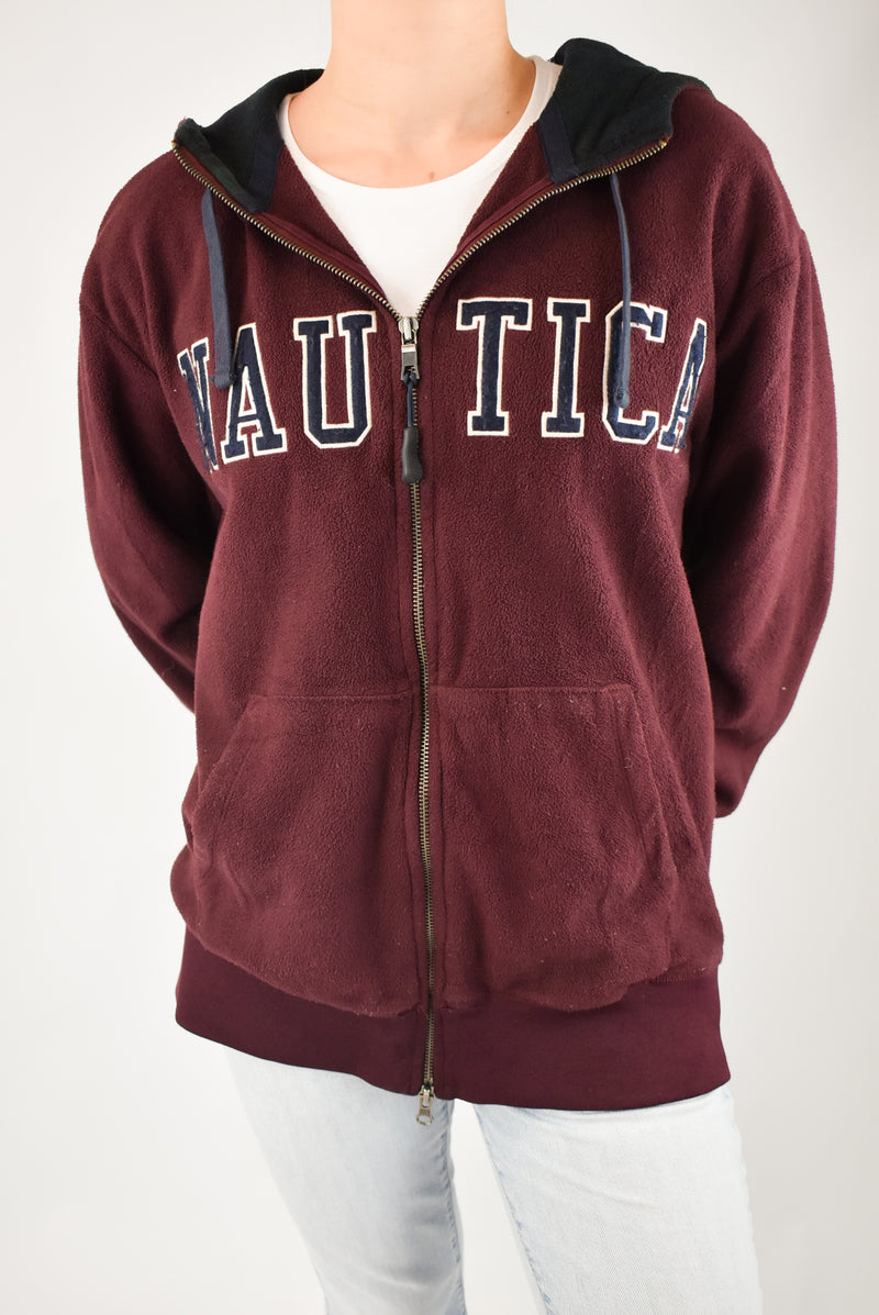 Burgundy Zip Hoodie