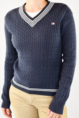 Navy V-Neck Sweater