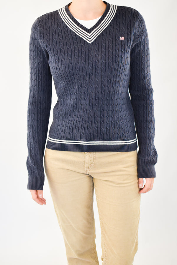 Navy V-Neck Sweater