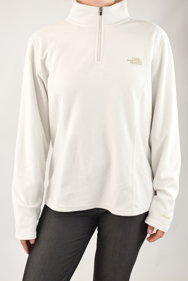 White Quarter-Zip Fleece