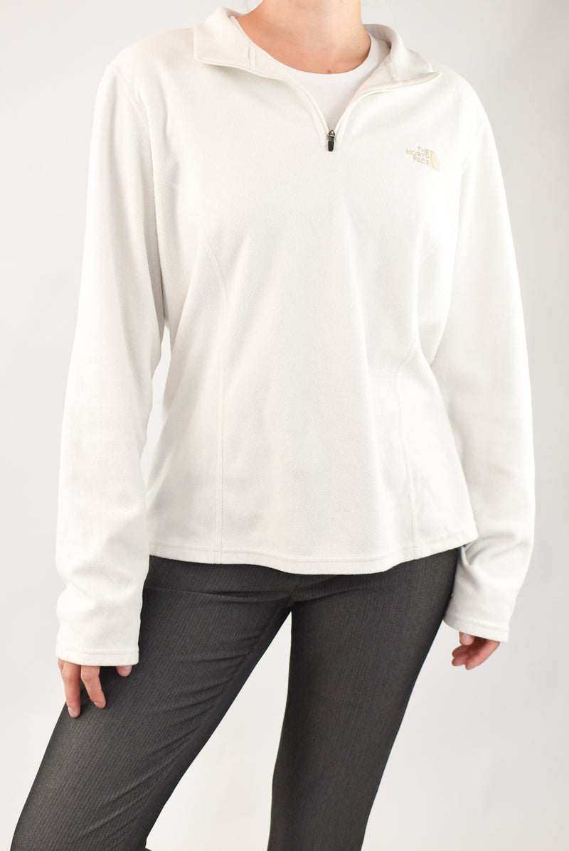 White Quarter-Zip Fleece