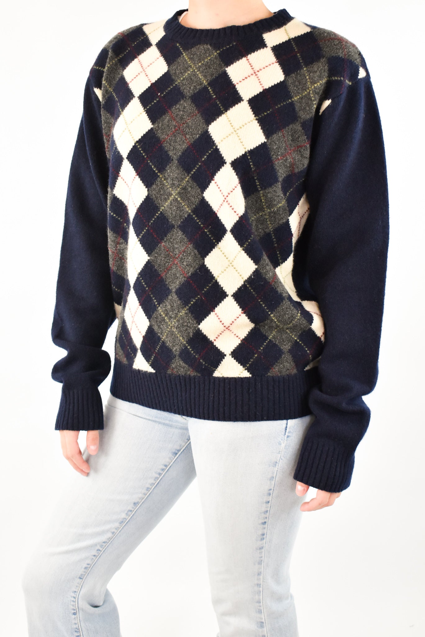 Argyle Navy Sweater