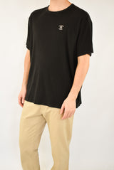 Black Ribbed T-Shirt