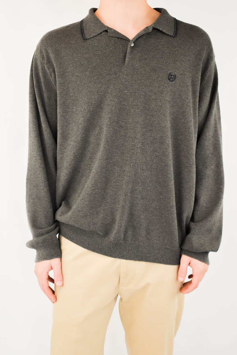 Dark Grey Sweater Polo