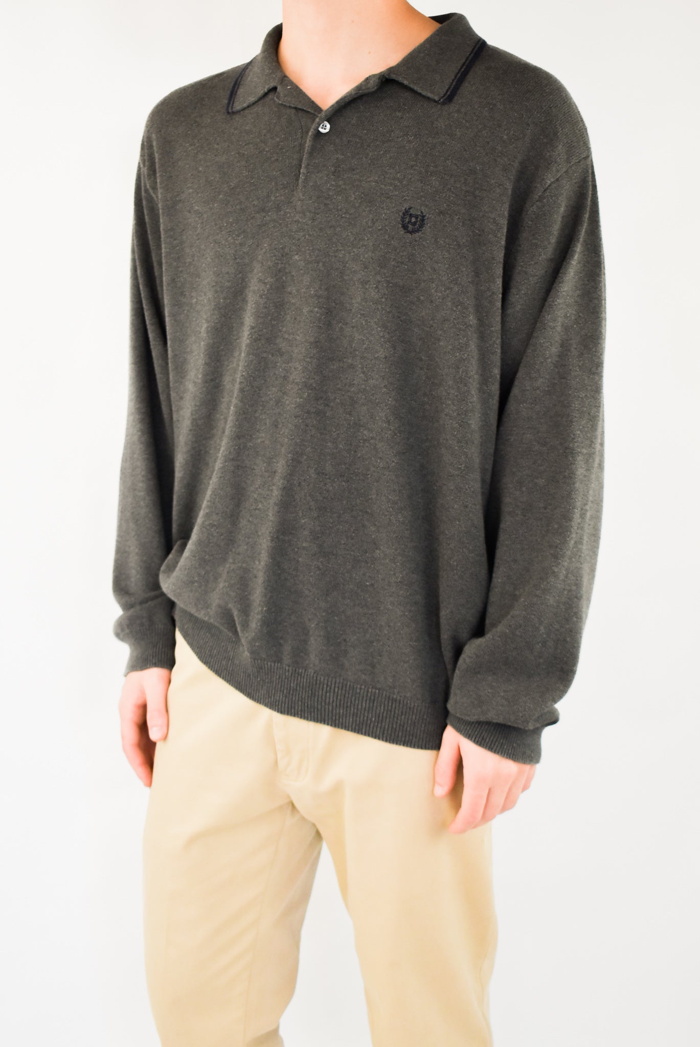 Dark Grey Sweater Polo