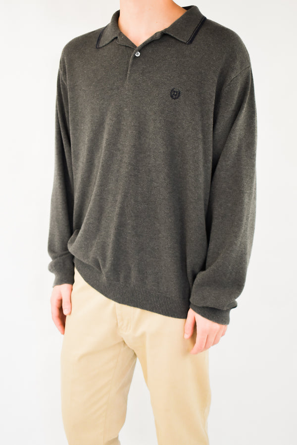 Dark Grey Sweater Polo