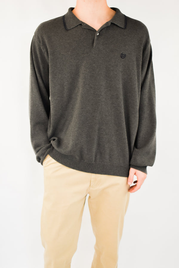 Dark Grey Sweater Polo