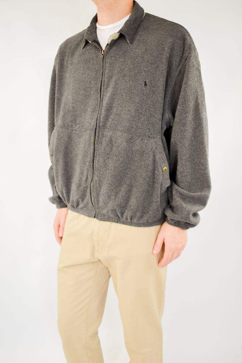 Grey Zip Fleece Jacket