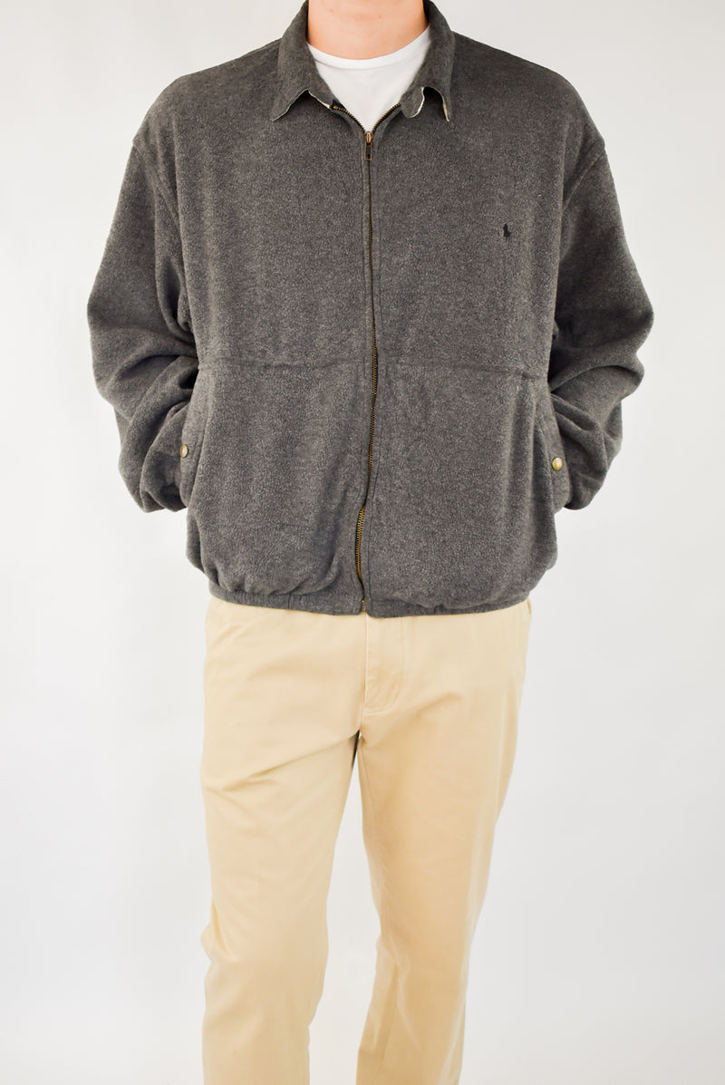 Grey Zip Fleece Jacket