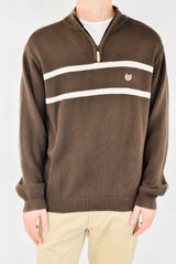 Striped Quarter Zip Sweater