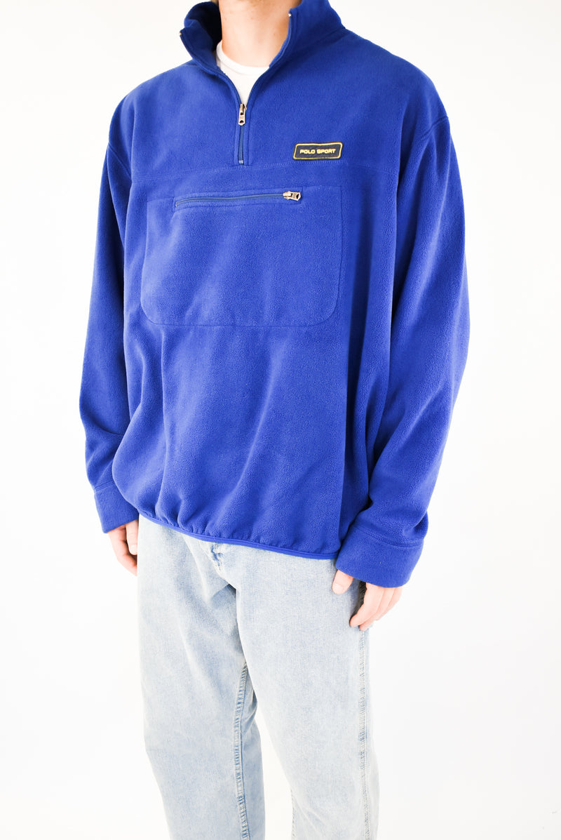 Blue Quarter Zip Fleece