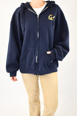 Navy zip-up Hoodie