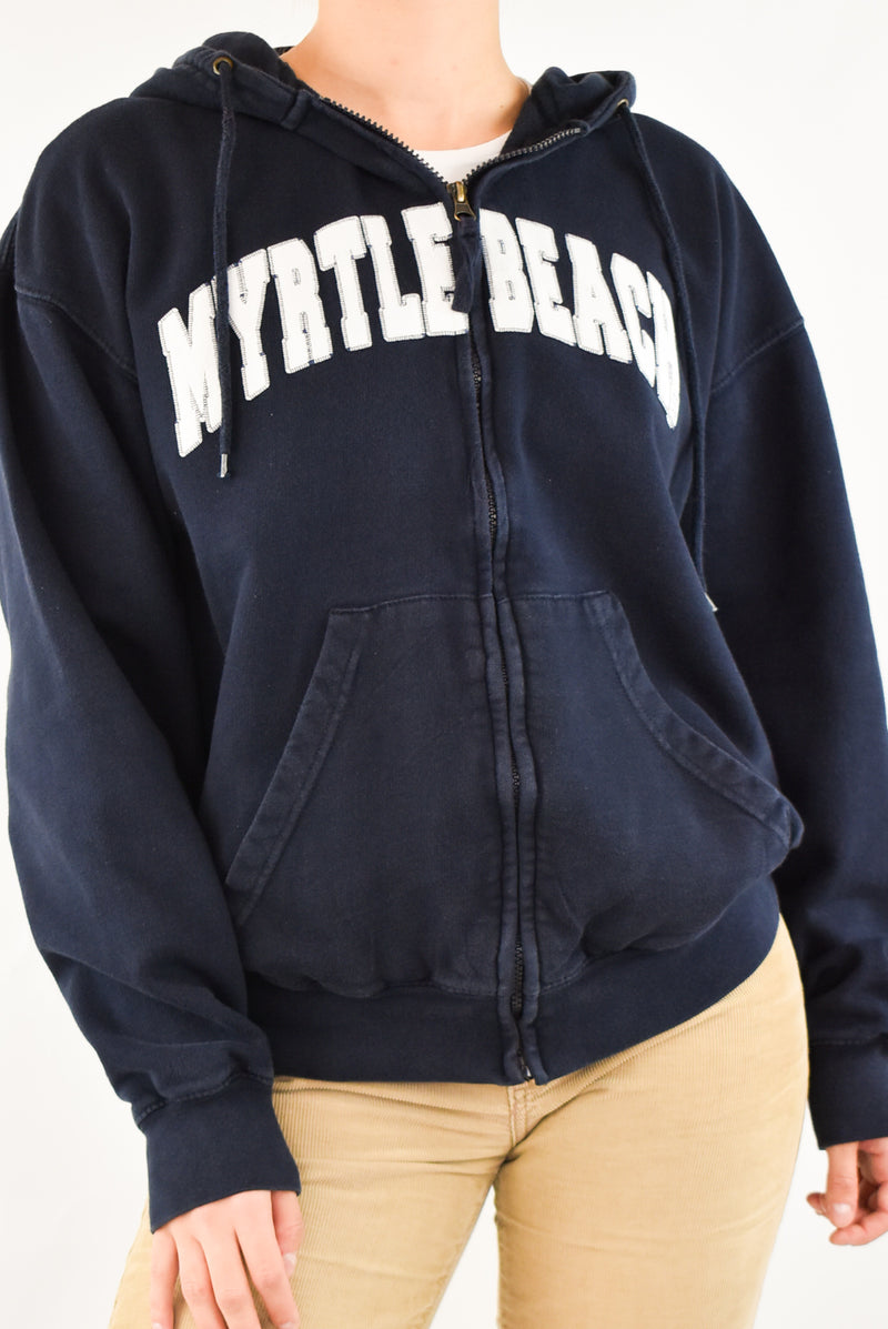 Navy Zip Hoodie