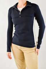 Navy Quarter Zip Sweater