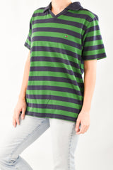 Green Striped Polo