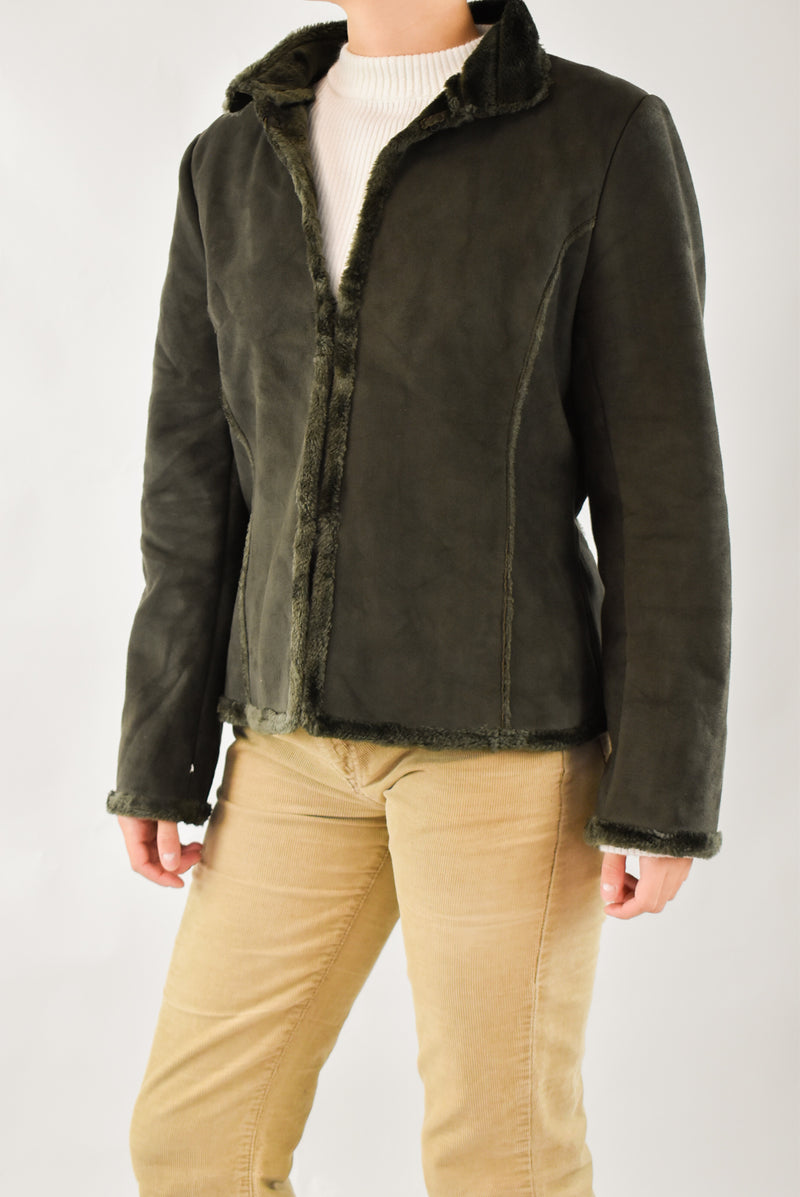 Forest Green Sherpa Jacket