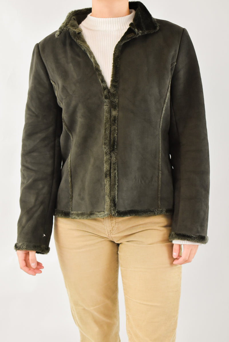 Forest Green Sherpa Jacket