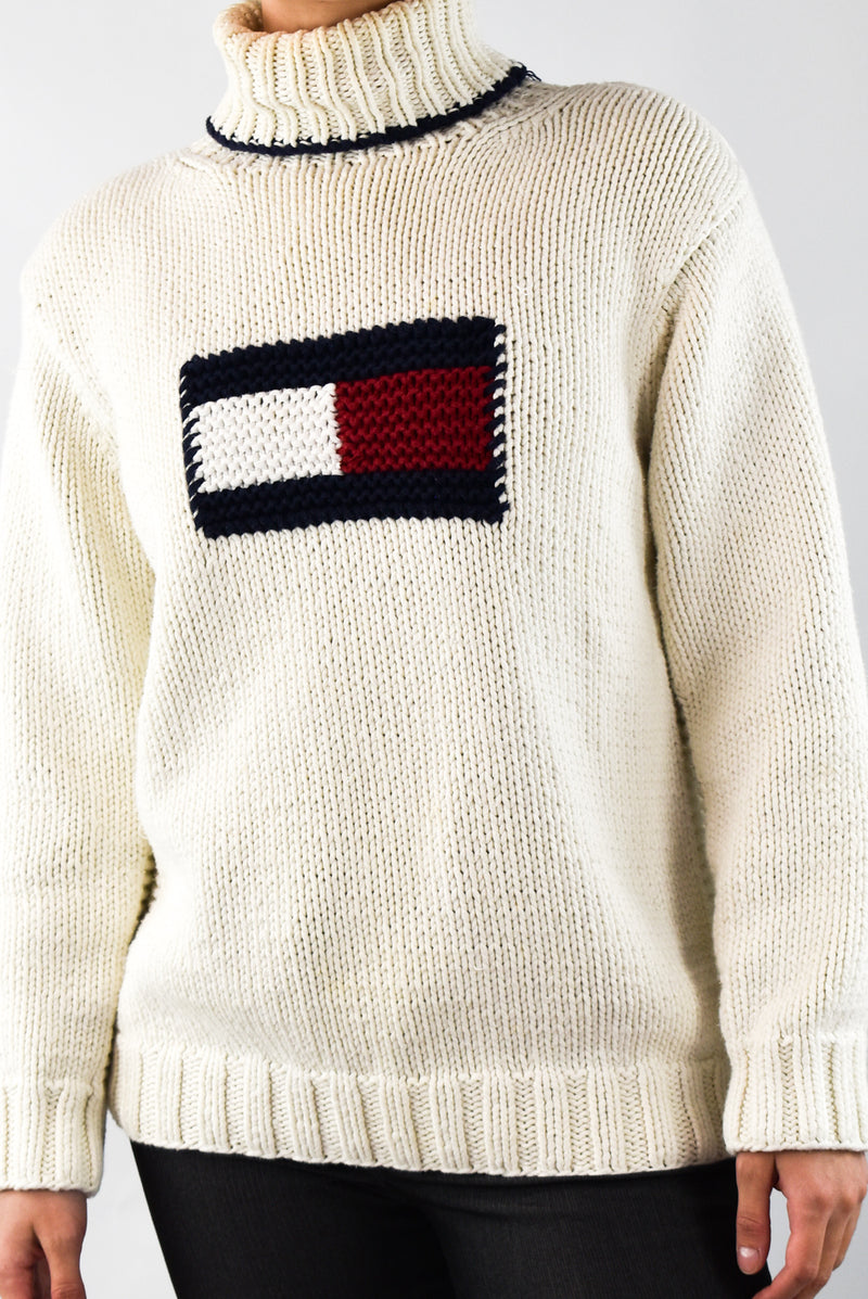 Cream Knitted Turtleneck