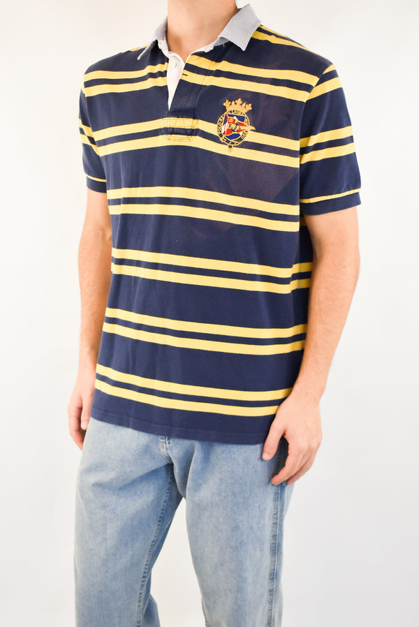 Striped Navy Polo