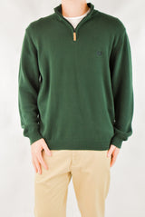 Green Quarter Zip Sweater