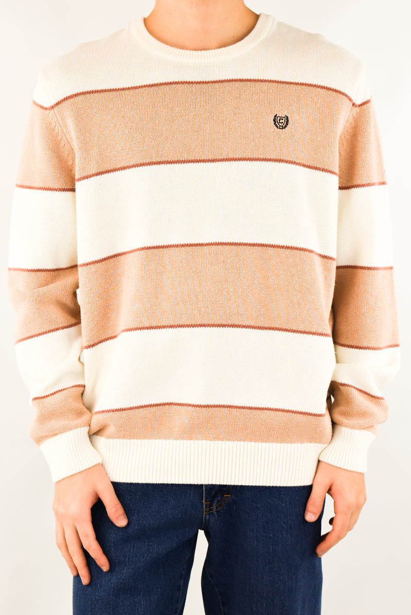 White Striped Sweater