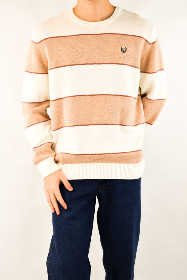 White Striped Sweater