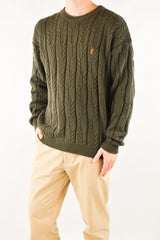 Green Cable Sweater