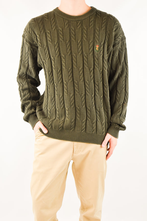 Green Cable Sweater