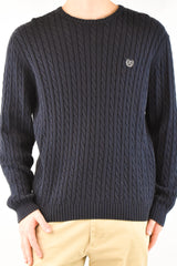 Navy Cable Sweater