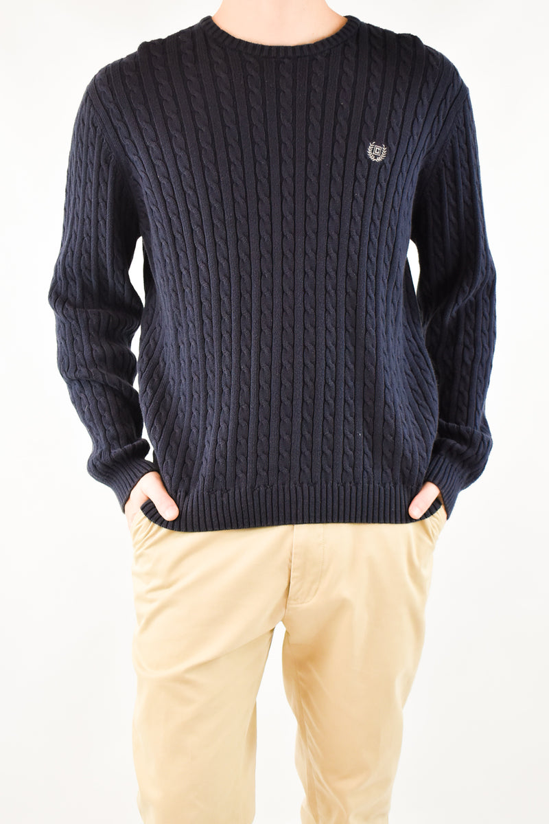 Navy Cable Sweater