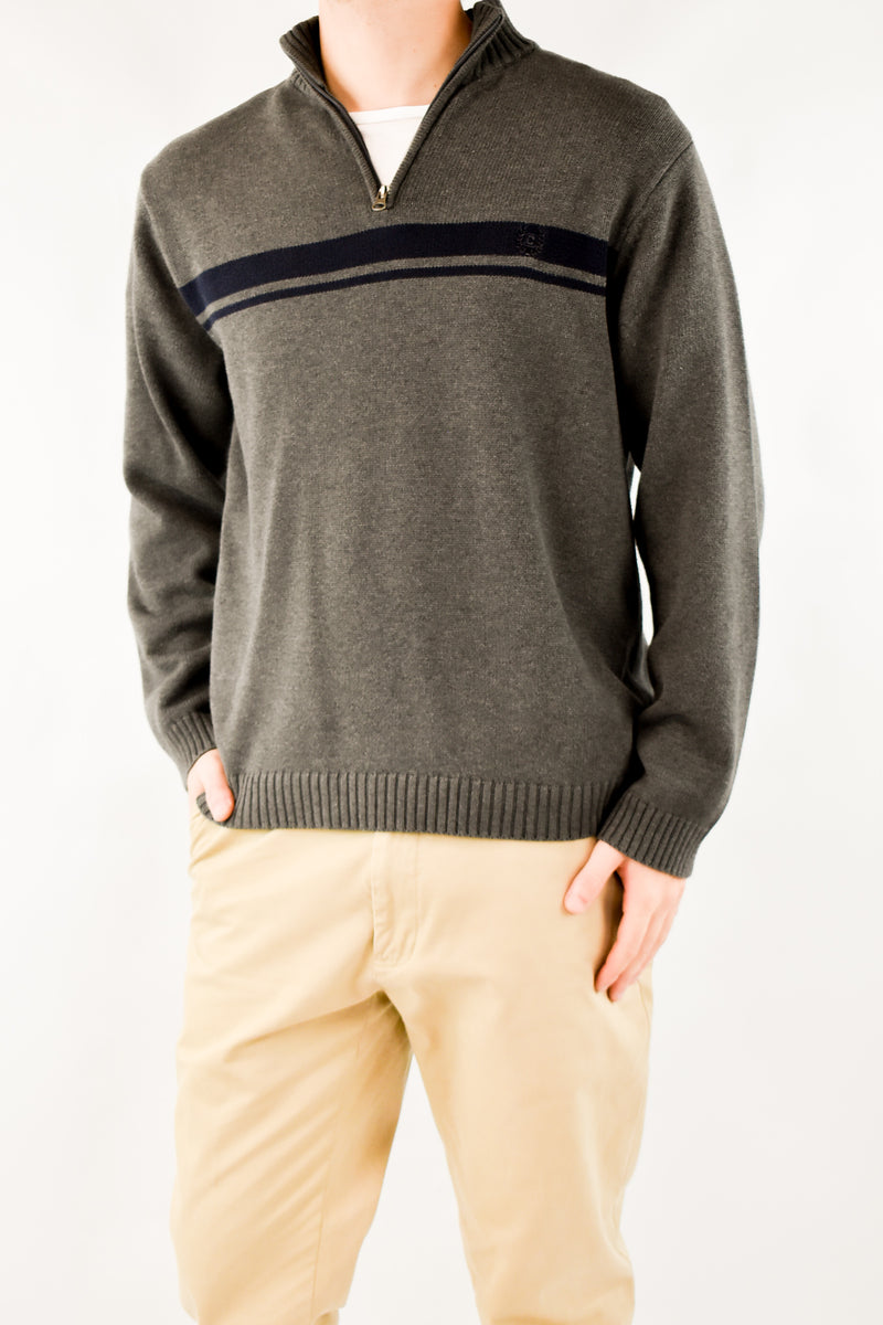 Grey Quarter Zip Sweater