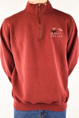 Burgundy Quarter Zip Sweatshirt