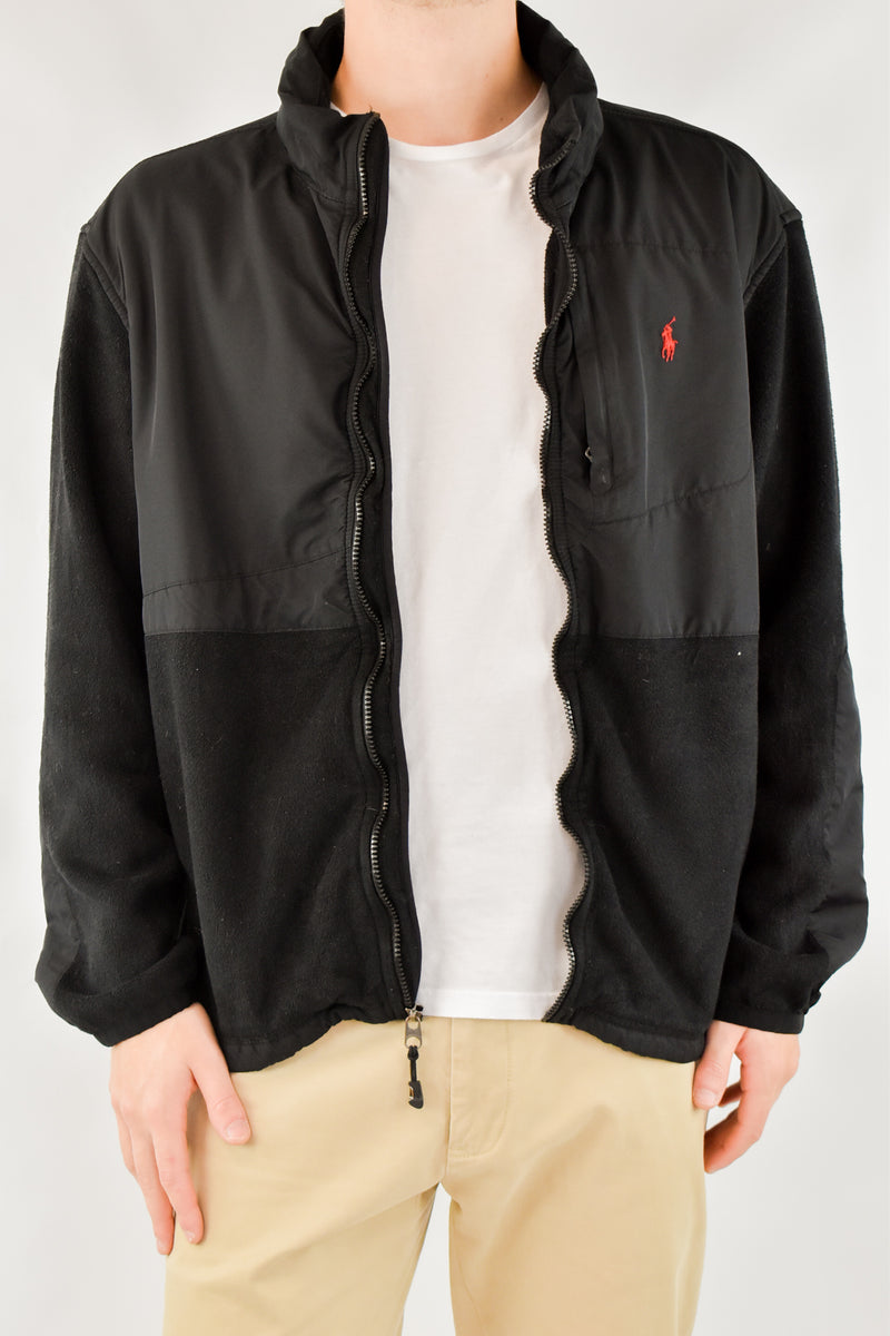 Black Zip-up Fleece Jacket