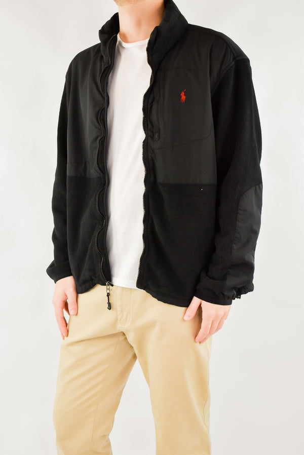 Black Zip-up Fleece Jacket