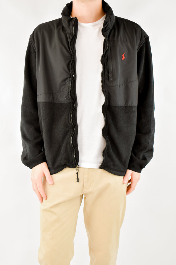 Black Zip-up Fleece Jacket