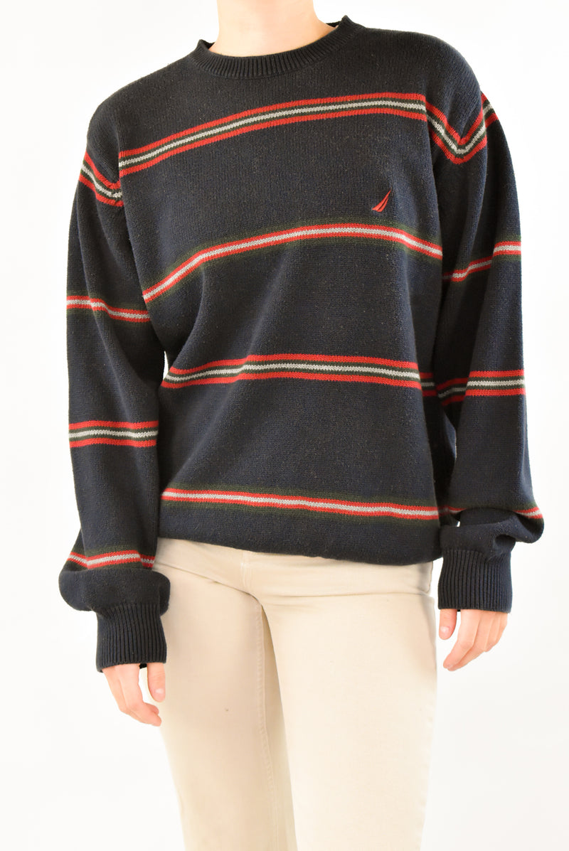 Navy Striped Sweater