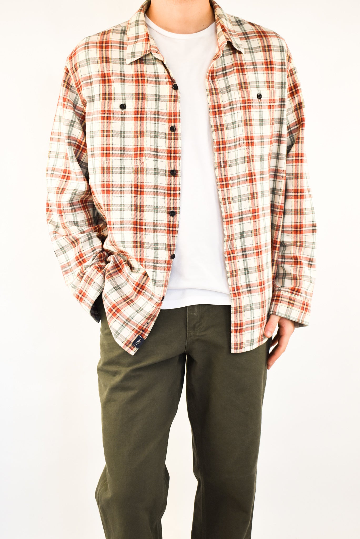 Cream Plaid Shirt