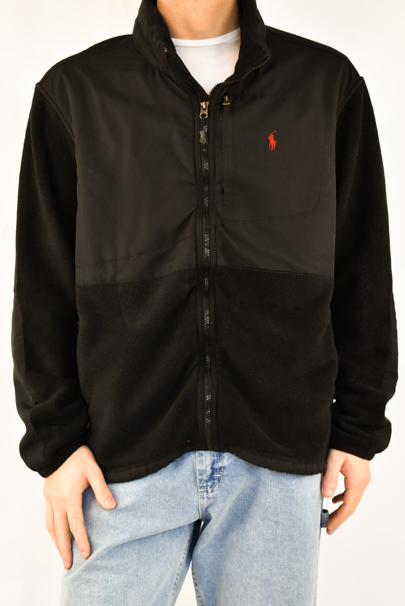 Black Zip-up Fleece Jacket