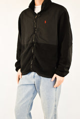 Black Zip-up Fleece Jacket