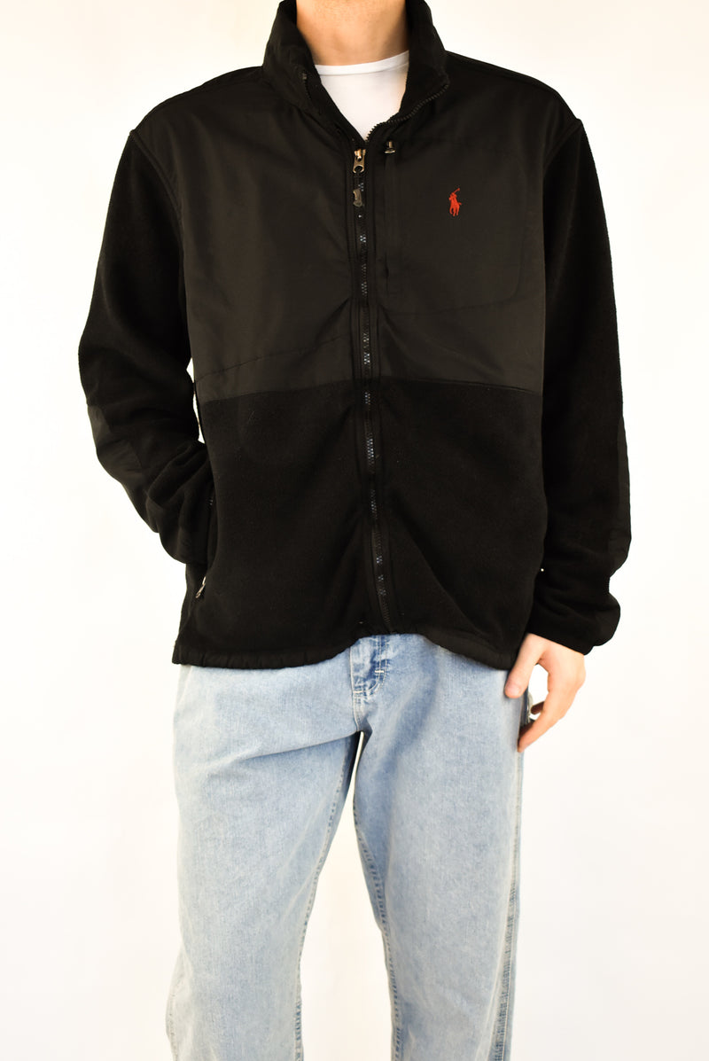 Black Zip-up Fleece Jacket