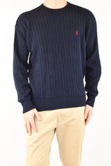 Navy Cable Sweater